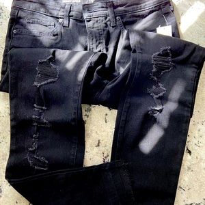 Jet Black Skinny Ankle Stretch Jeans